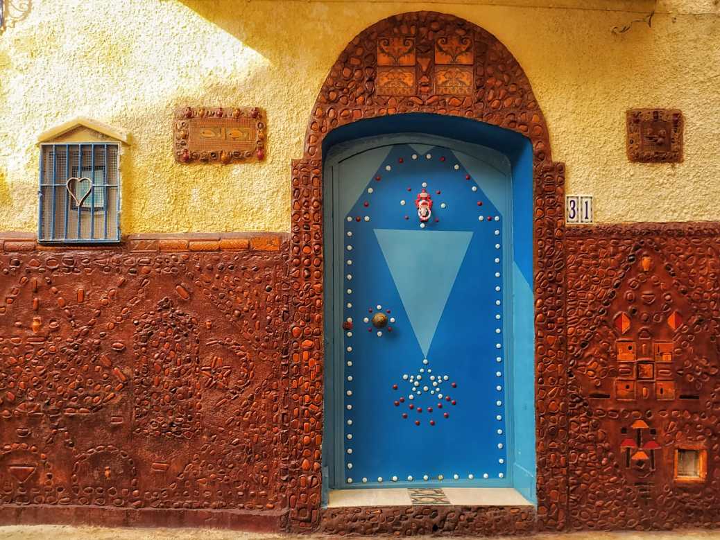 Porta blu casa nella Casbah Mazara del Vallo
